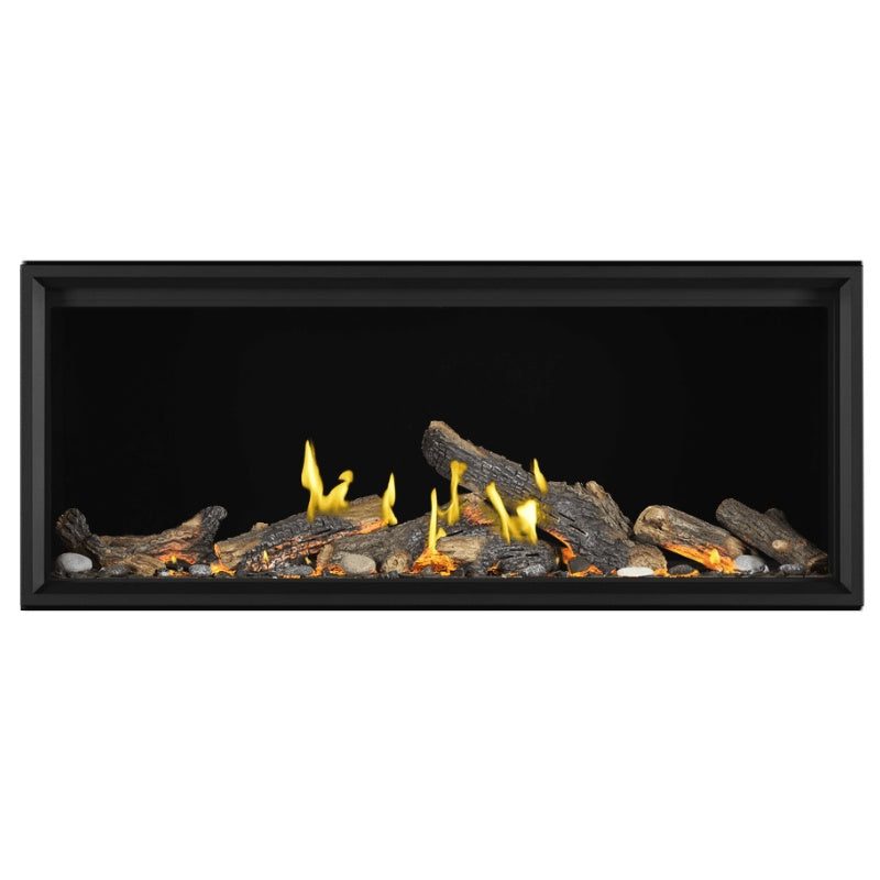Napoleon Tall Vector with Luminous Logs 62" Direct Vent Linear Gas Fireplace | TLV62LN