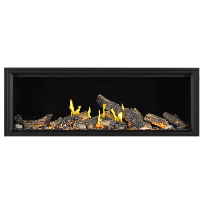 Napoleon Tall Vector with Luminous Logs 74" Direct Vent Linear Gas Fireplace | TLV74LN