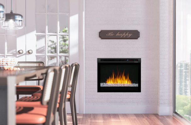 Dimplex Nova 23" Multi-Fire XHD Plug-in Electric Firebox - Acrylic Ice Ember Media Bed, XHD23G