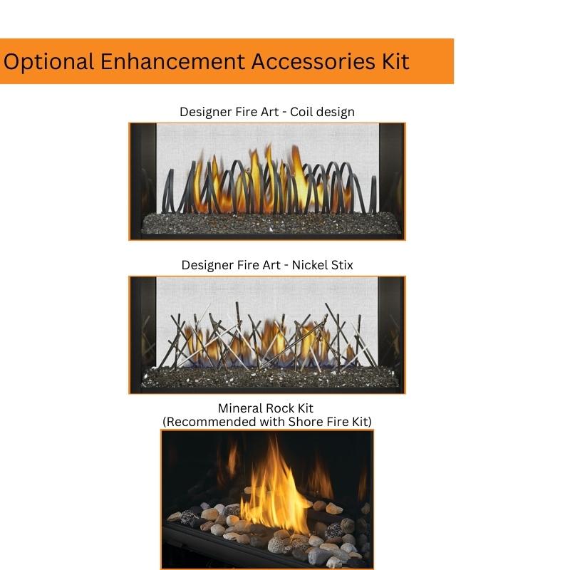 Napoleon Ascent Multi View See Thru Direct Vent Gas Fireplace | BHD4