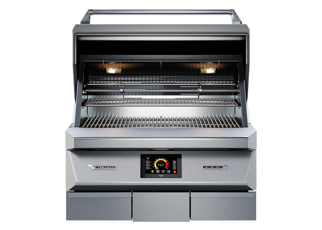 Twin Eagles Wi-Fi Controlled 36-Inch Built-In Stainless Steel Pellet Grill and Smoker