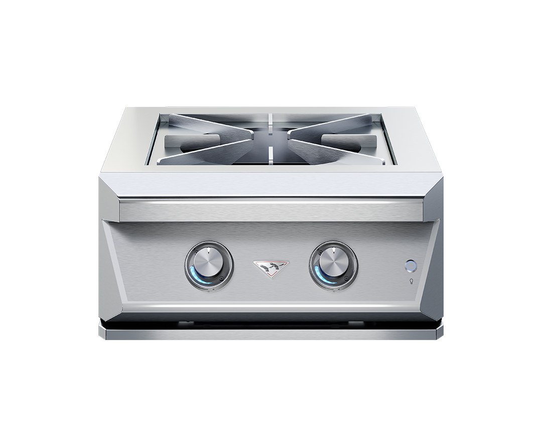 Twin Eagles Built-In 24" Gas Power Burner with Reversible Heavy Duty Grate & Stainless Steel Lid