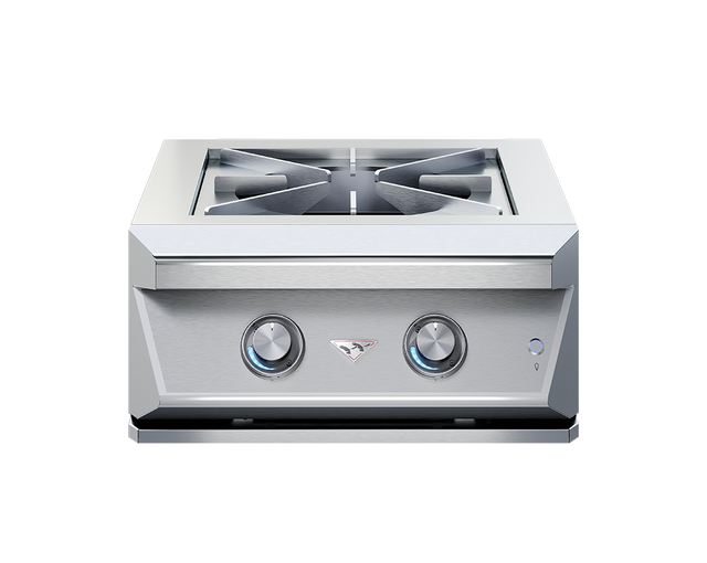 Twin Eagles Built-In 24" Gas Power Burner with Reversible Heavy Duty Grate & Stainless Steel Lid