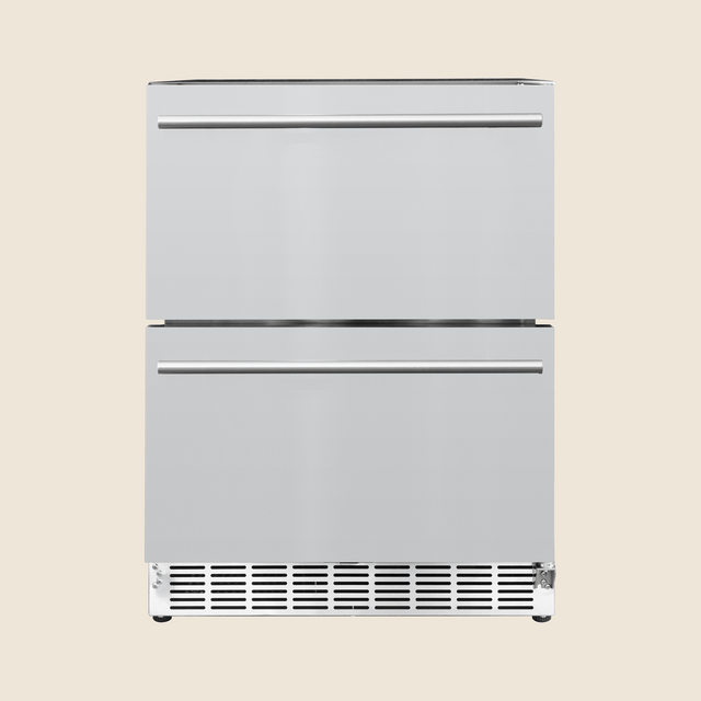 Summerset RFR-24DR2-A 24-Inch Outdoor Rated 2-Drawer Refrigerator - front view