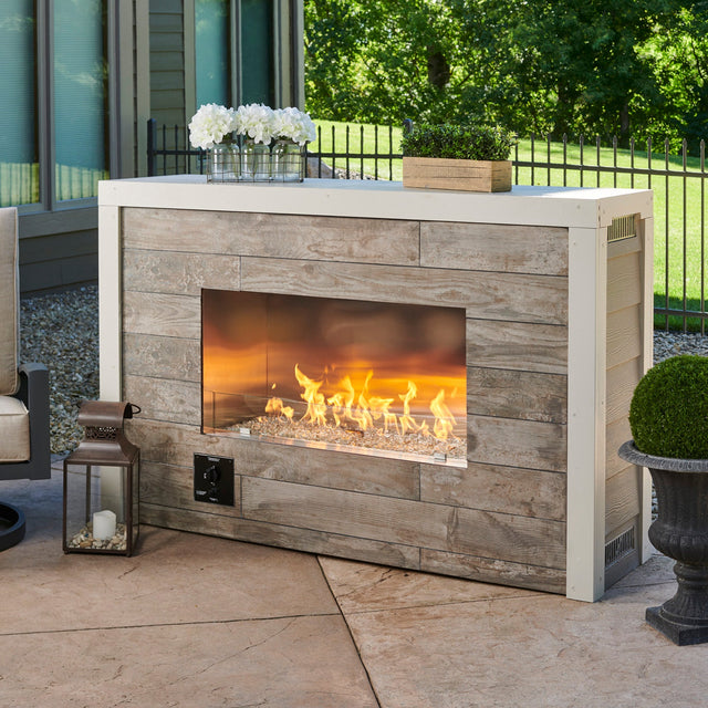 The Outdoor GreatRoom Company Single Sided Ready To Finish Linear Gas Fireplace