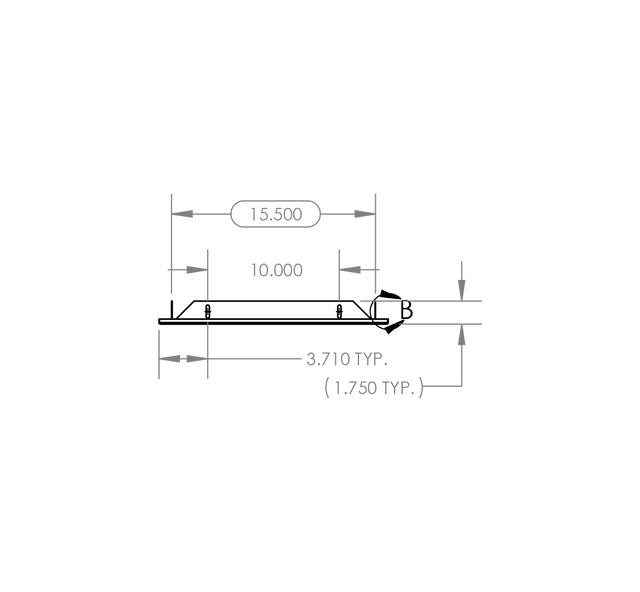 Summerset RTK-15 Trim Kit - top dimensions diagram