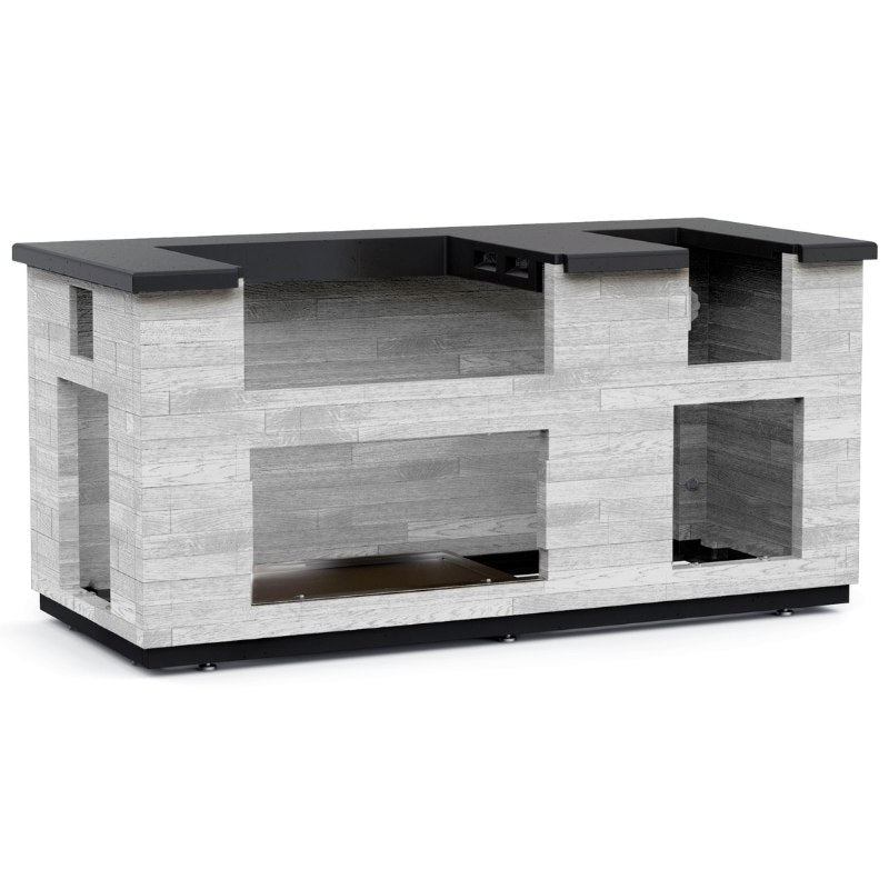 Fire Magic 77" Reclaimed Wood Outdoor Kitchen Island with Side Burner