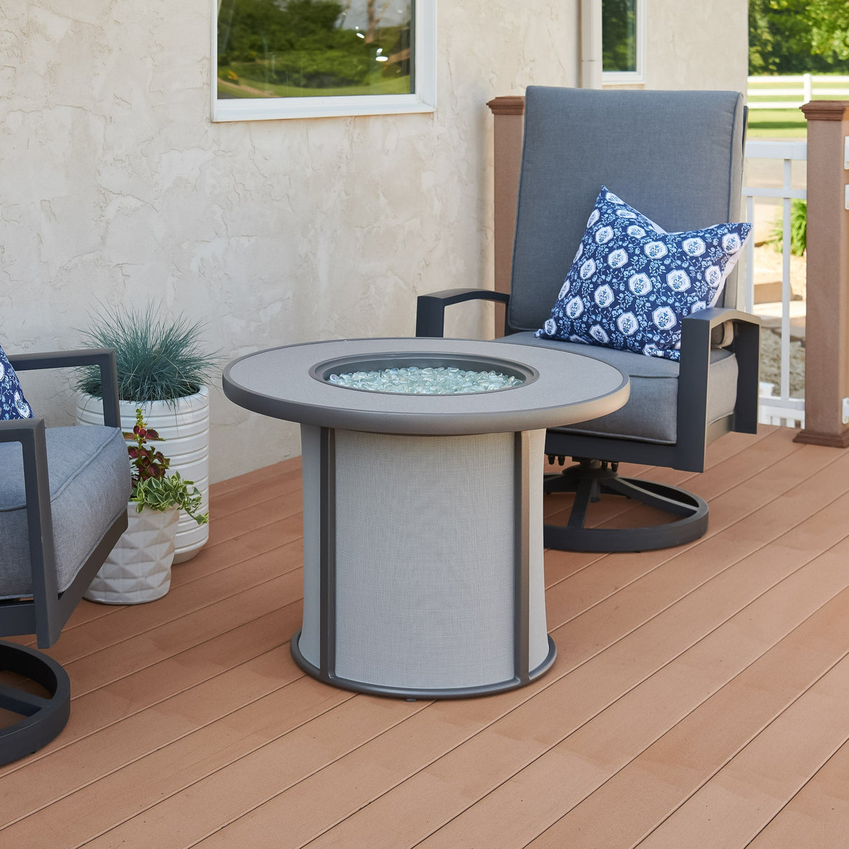 Stonefire Round Gas Fire Pit Table