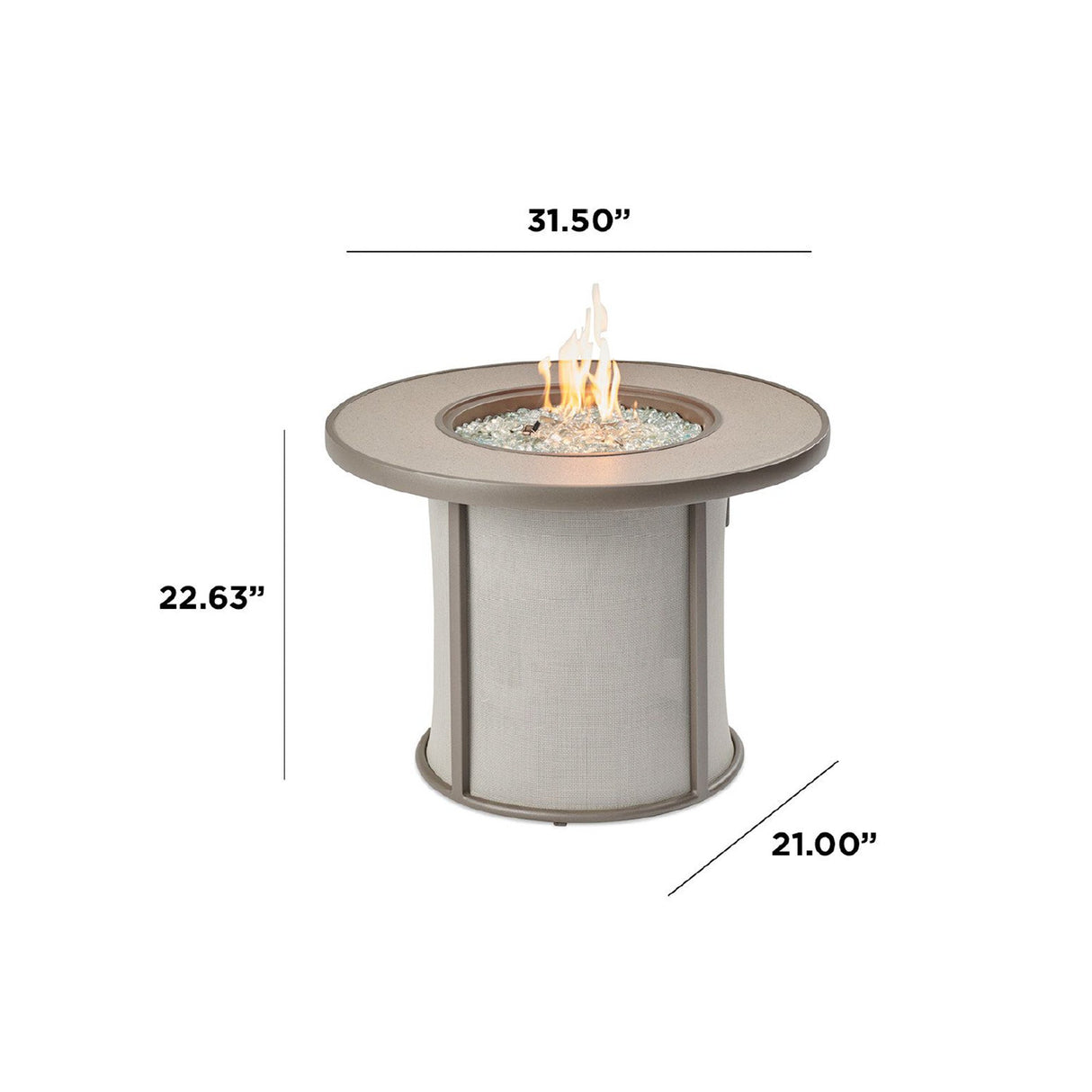 Stonefire Round Gas Fire Pit Table