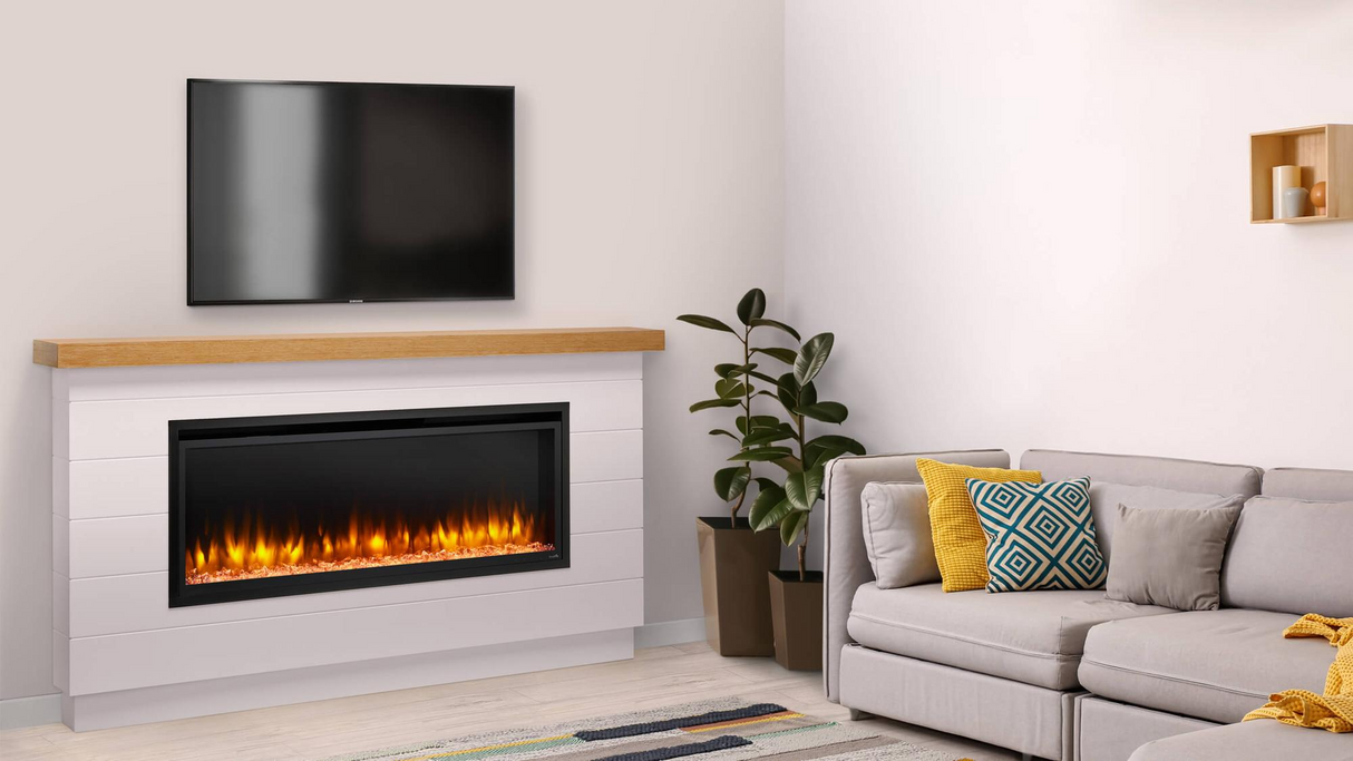 Simplifire Allusion Platinum 60" Linear Electric Fireplace | SF-ALLP60-BK
