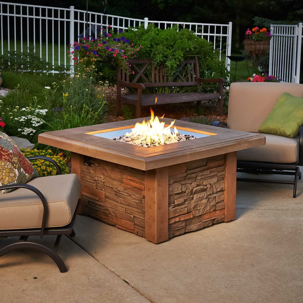 Sierra Square Gas Fire Pit Table