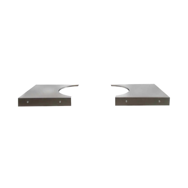 Primo Oval Large 300 Kamado Grill - stainless steel side shelves