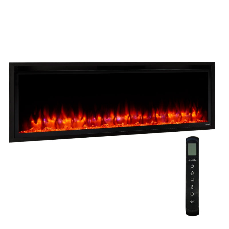 Simplifire Allusion Platinum 50" Linear Electric Fireplace | SF-ALLP50-BK