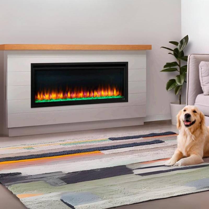 Simplifire Allusion Platinum 50" Linear Electric Fireplace | SF-ALLP50-BK