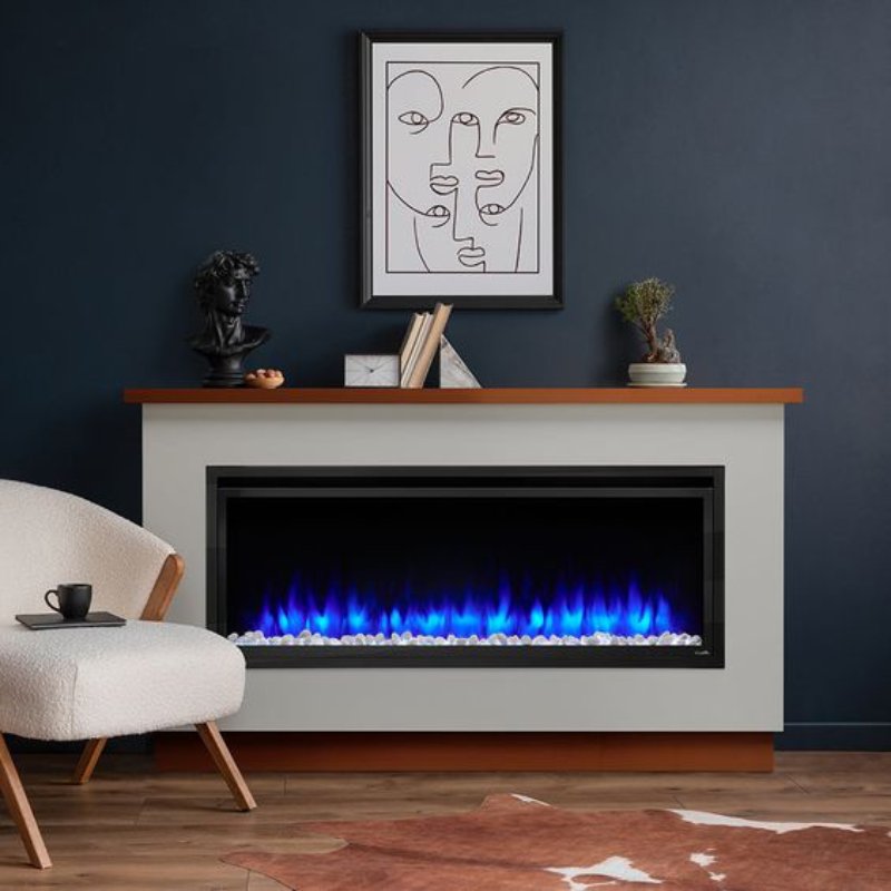 Simplifire Allusion Platinum 50" Linear Electric Fireplace | SF-ALLP50-BK