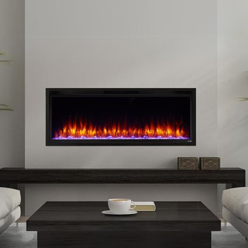 Simplifire Allusion Platinum 50" Linear Electric Fireplace | SF-ALLP50-BK