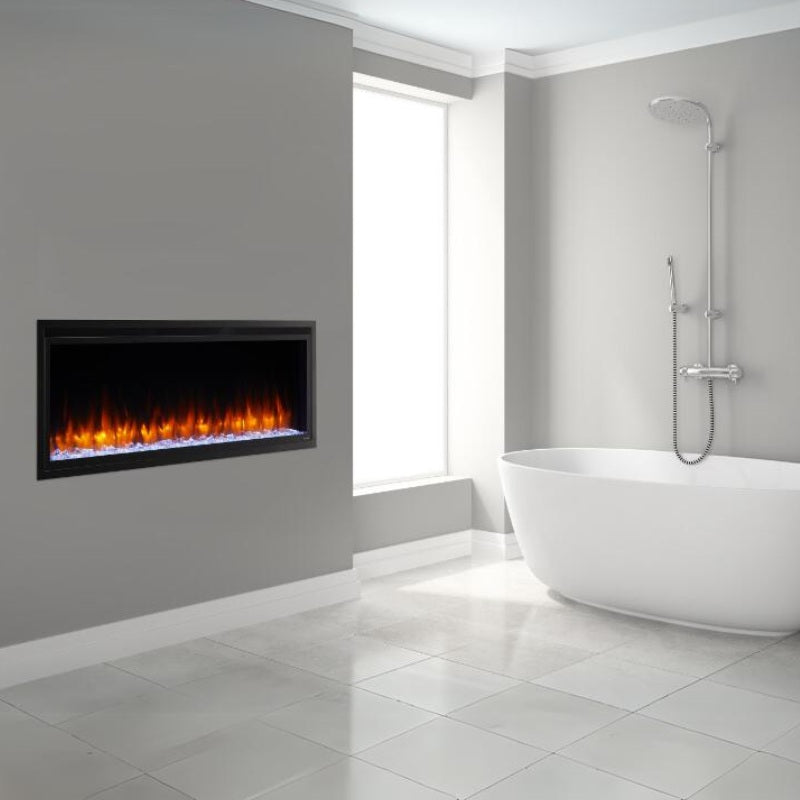 Simplifire Allusion Platinum 50" Linear Electric Fireplace | SF-ALLP50-BK