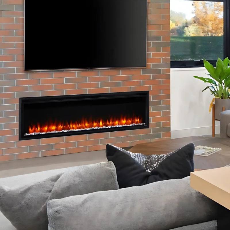 Simplifire Allusion Platinum 60" Linear Electric Fireplace | SF-ALLP60-BK