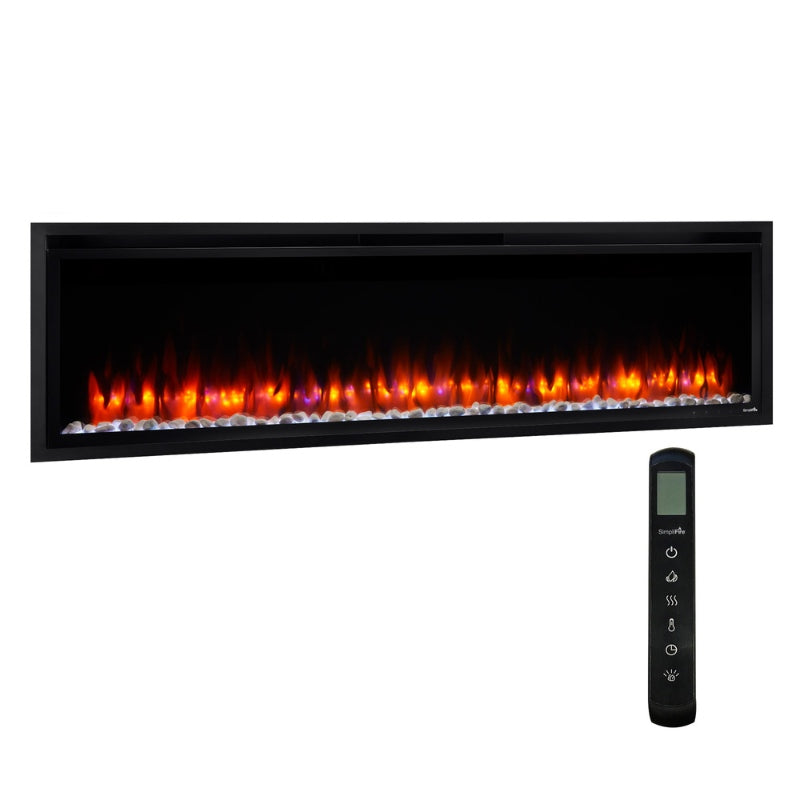 Simplifire Allusion Platinum 60" Linear Electric Fireplace | SF-ALLP60-BK