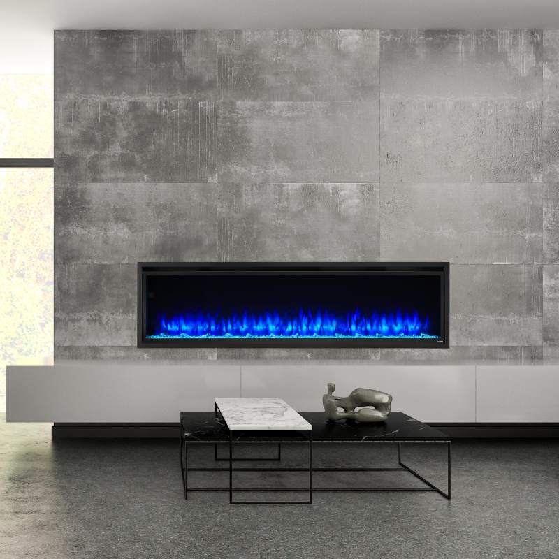 Simplifire Allusion Platinum 72" Linear Electric Fireplace | SF-ALLP72-BK