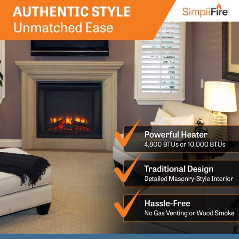 Simplifire 30" Built-In Electric Fireplace | SF-BI30-EB