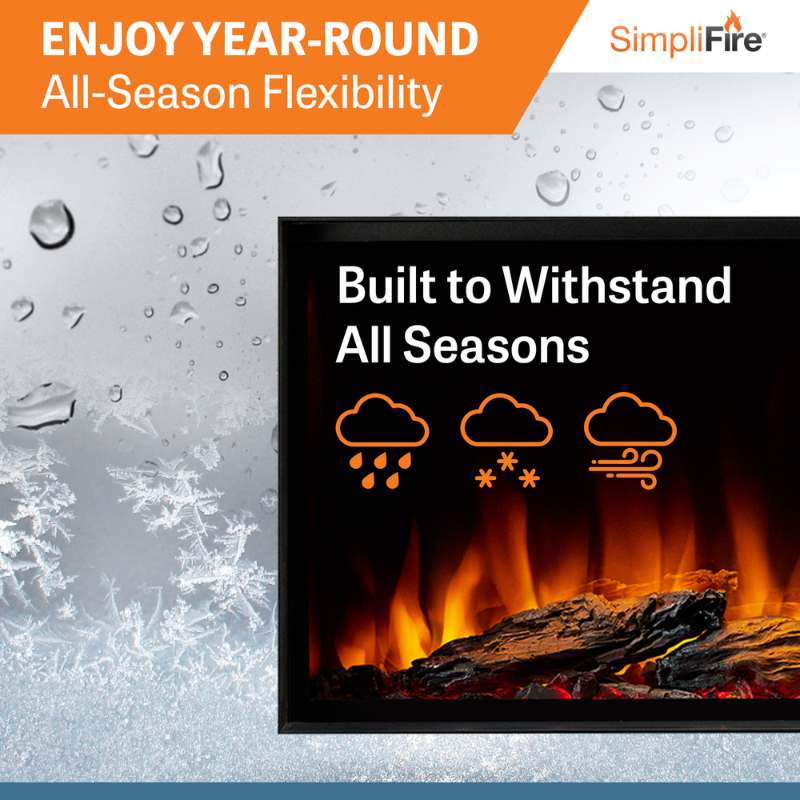 Simplifire Forum 43" Outdoor Linear Electric Fireplace | SF-OD43