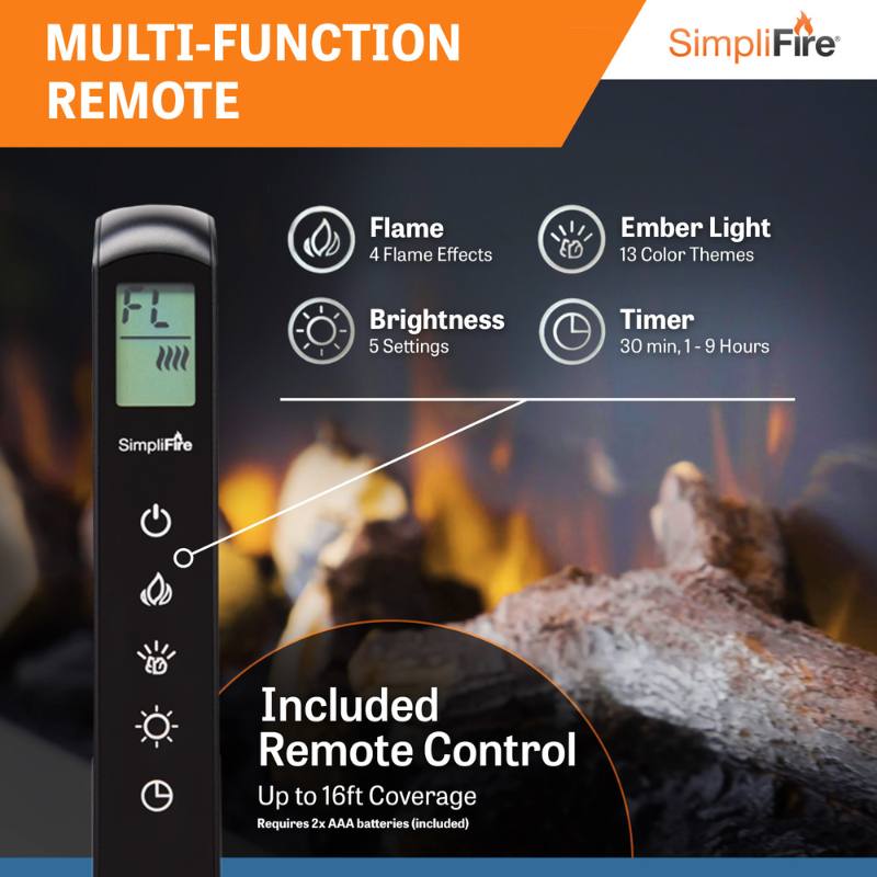 Simplifire Forum 43" Outdoor Linear Electric Fireplace | SF-OD43
