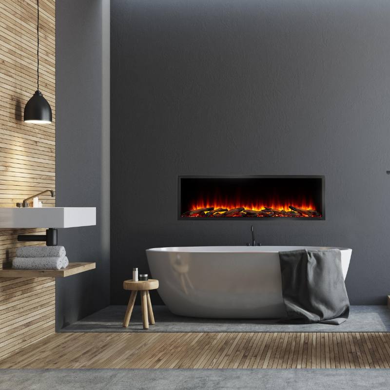 Simplifire Scion 55" Linear Electric Fireplace | SF-SC55-BK