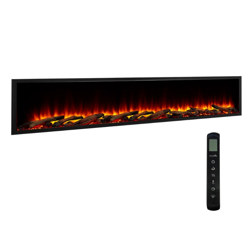 Simplifire Scion 78" Linear Electric Fireplace | SF-SC78-BK