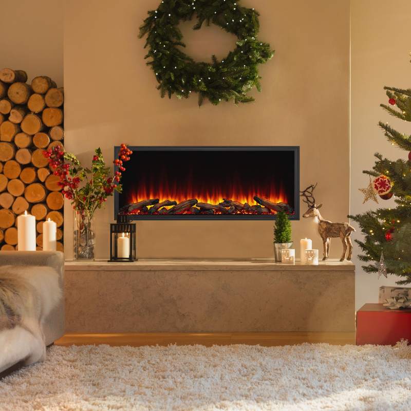 Simplifire Scion 43" Linear Electric Fireplace | SF-SC43-BK