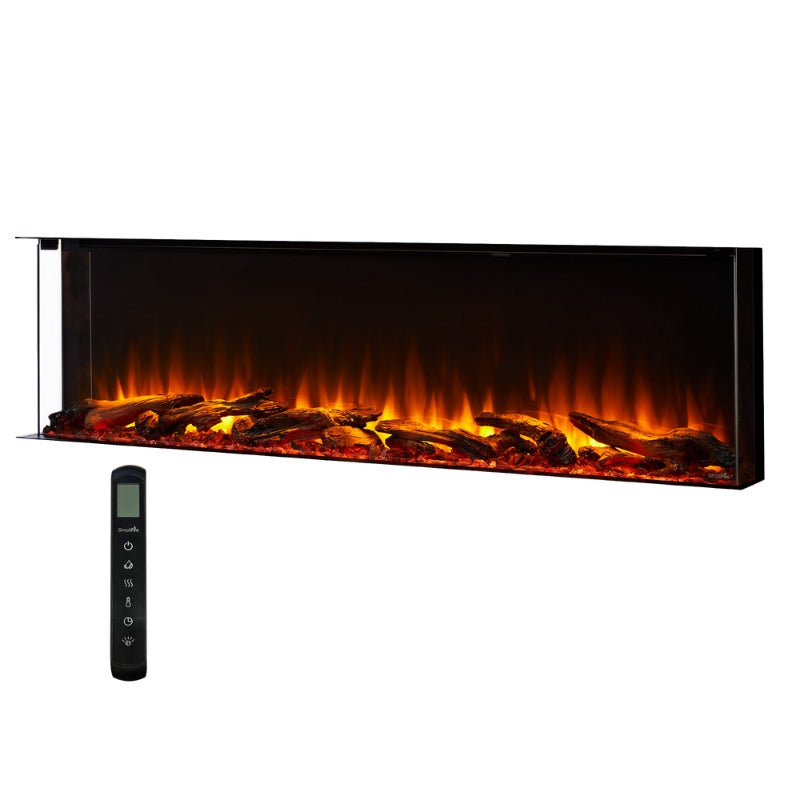 Simplifire Scion Trinity 55" 3-Sided Linear Electric Fireplace | SF-SCT55-BK