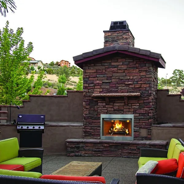 Superior WRE3000 stainless outdoor wood-burning fireplace, image 2