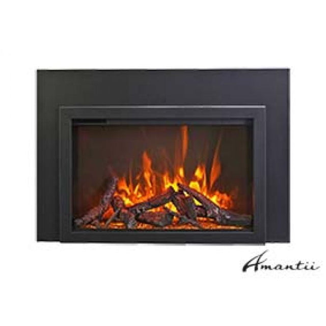 Amantii TRD 33 Bespoke electric fireplace insert front view