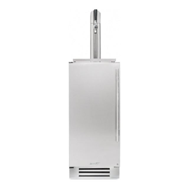 True 15-Inch Single Tap Kegerator with Stainless Steel Door and Lock (Left Hinge) - TUR-15BD-L-SS-C