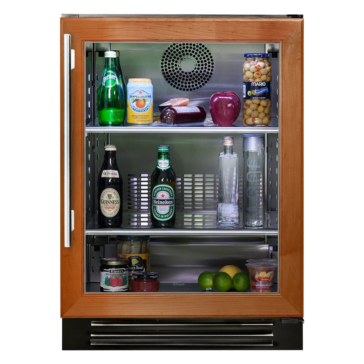 True 24 Inch 5.6 Cu. Ft. Right Hinge Glass Door Outdoor Refrigerator - Overlay Ready - TUR-24-R-OG-C