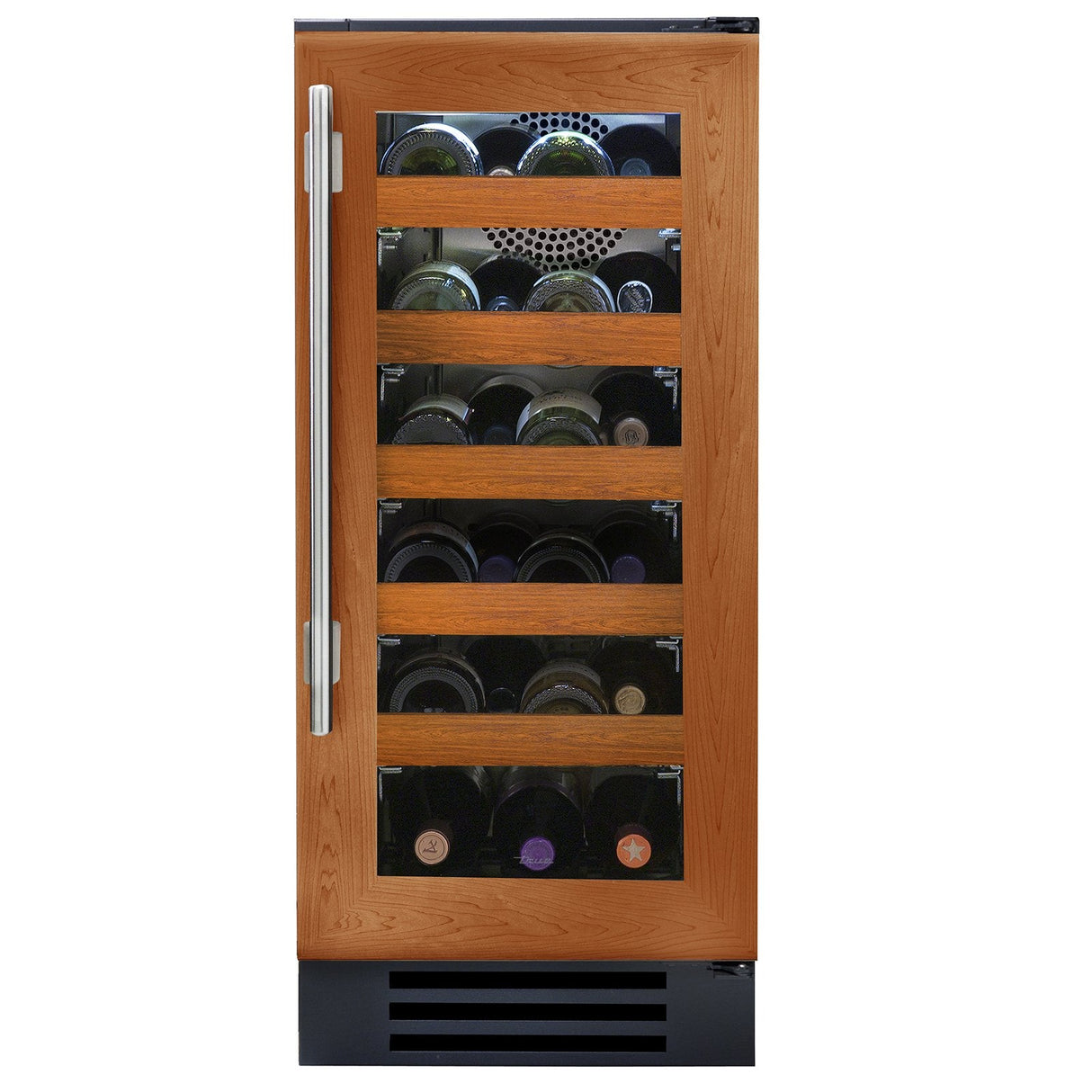 True 15-Inch Undercounter Single Zone Wine Refrigerator with Panel Ready Glass Door, 5 Pullout Wine Shelves (Right Hinge) - TWC-15-R-OG-C