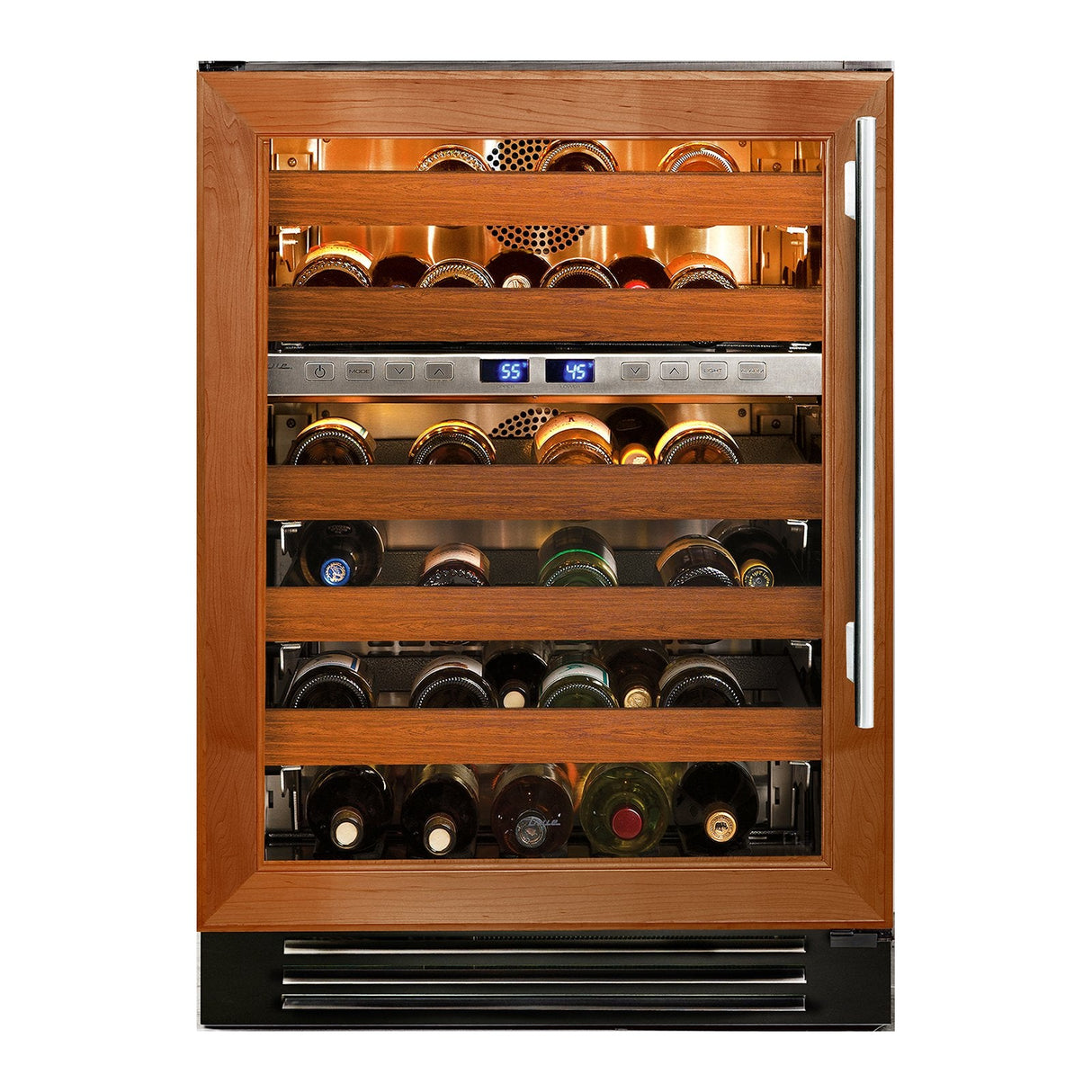 True ADA Height 24 Inch 40 Bottle Left Hinge Glass Door Outdoor Wine Cabinet - Overlay Ready - TUWADA-24-LG-A~O