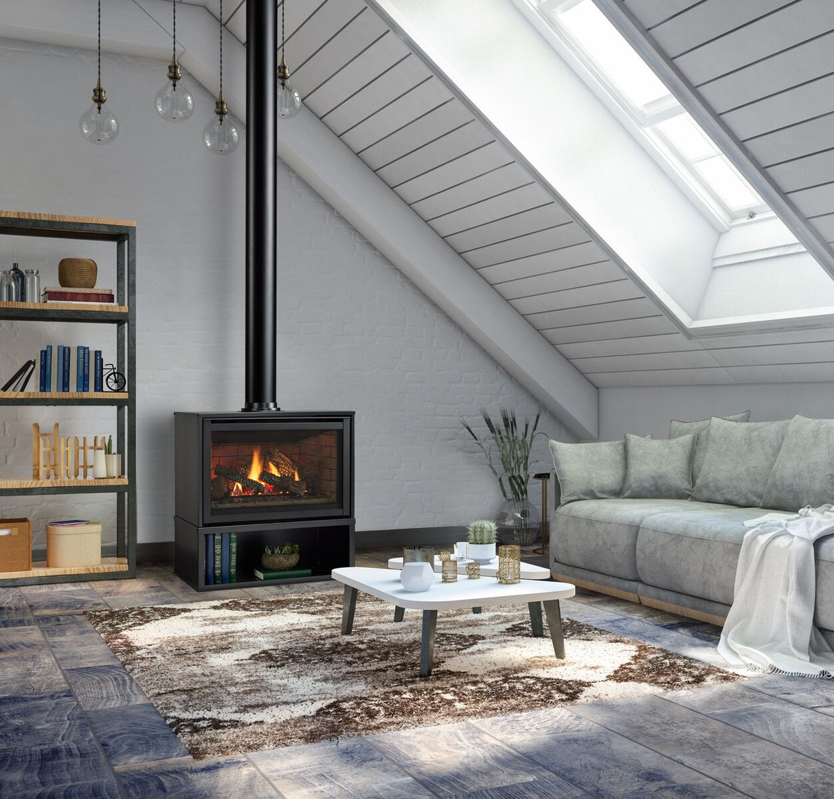 Majestic Trilliant 30 Free Standing Direct Vent Gas Fireplace | TRILLIANT30IL TRILLIANT30IN