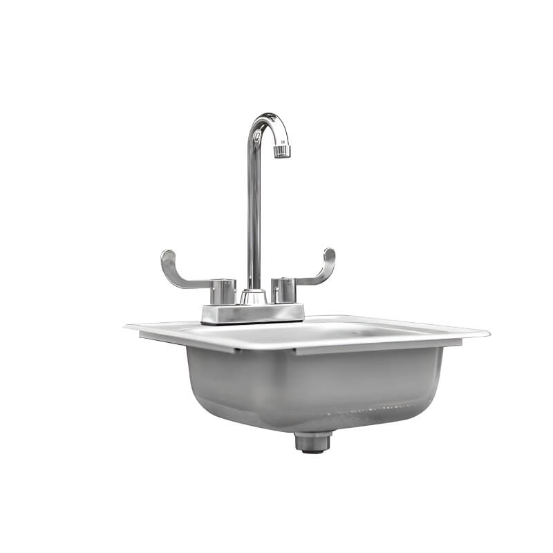 TrueFlame 15-Inch x 15-Inch Drop-in Sink - TF-NK-15D