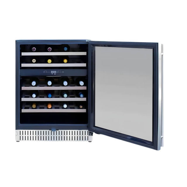 TrueFlame 24 Inch 5.3 Cu. Ft. Outdoor Dual Zone Wine Cooler - AMD-RFR-24WD