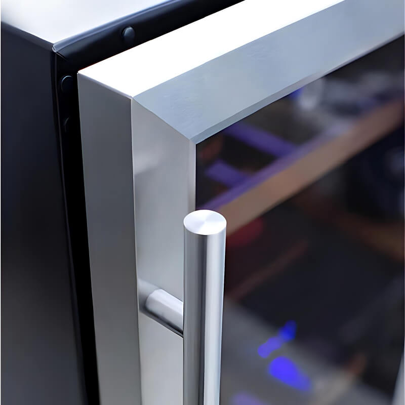 TrueFlame 15 Inch 3.2 Cu. Ft. Outdoor Dual Zone Wine Cooler - AMD-RFR-15WD