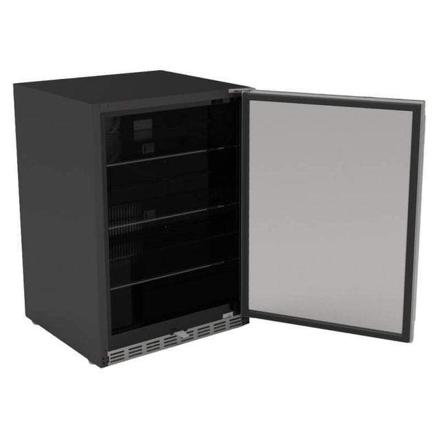 TrueFlame 24 Inch 5.1 Cu. Ft. Outdoor Rated Refrigerator With Glass Door