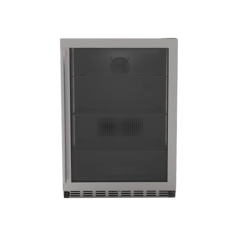 TrueFlame 24 Inch 5.1 Cu. Ft. Outdoor Rated Refrigerator With Glass Door