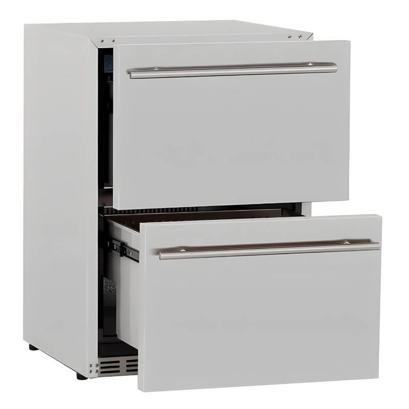 TrueFlame 24-Inch 5.3 Cu. Ft. Outdoor Rated Two Drawer Refrigerator - AMD-RFR-24D-R-A