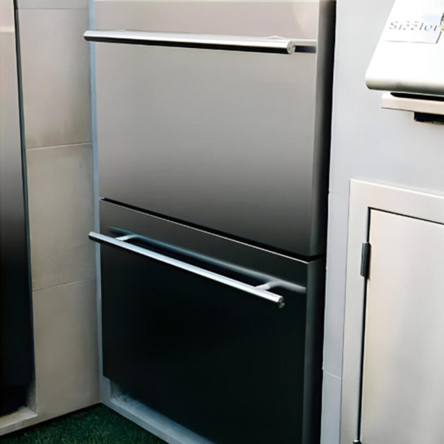 TrueFlame 24-Inch 5.3 Cu. Ft. Outdoor Rated Two Drawer Refrigerator - AMD-RFR-24D-R-A