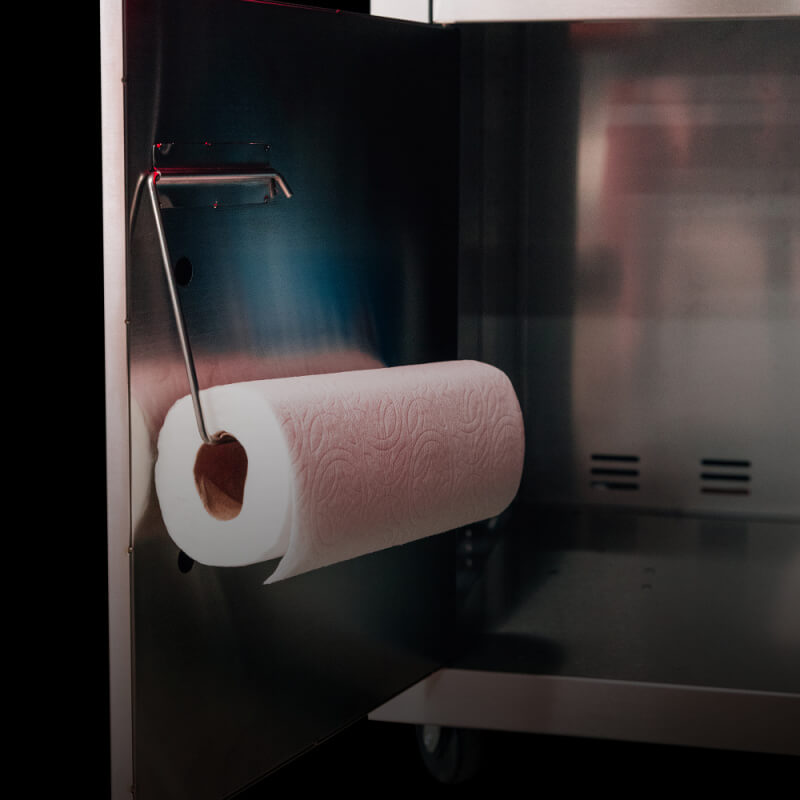 TrueFlame 25-Inch Stainless Steel Deluxe Grill Cart with Fold-Down Side Shelves - CART-TF-25DC