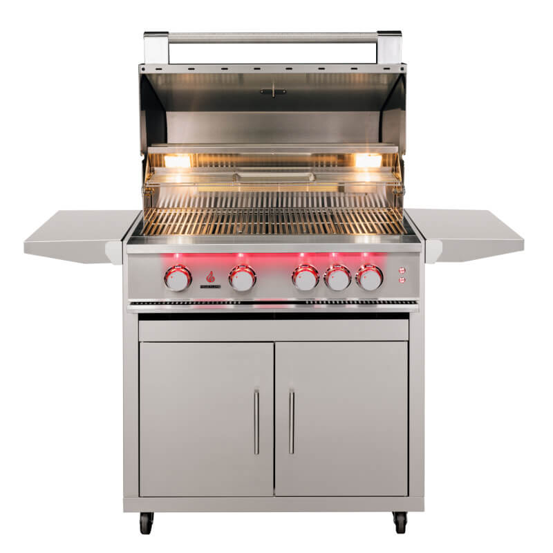 TrueFlame 32 Inch 4 Burner Freestanding Gas Grill