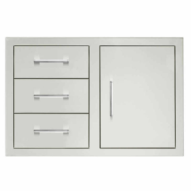 TrueFlame 33 Inch Flush Mount Triple Drawer and Access Door Combo - TF-DC3-33-A
