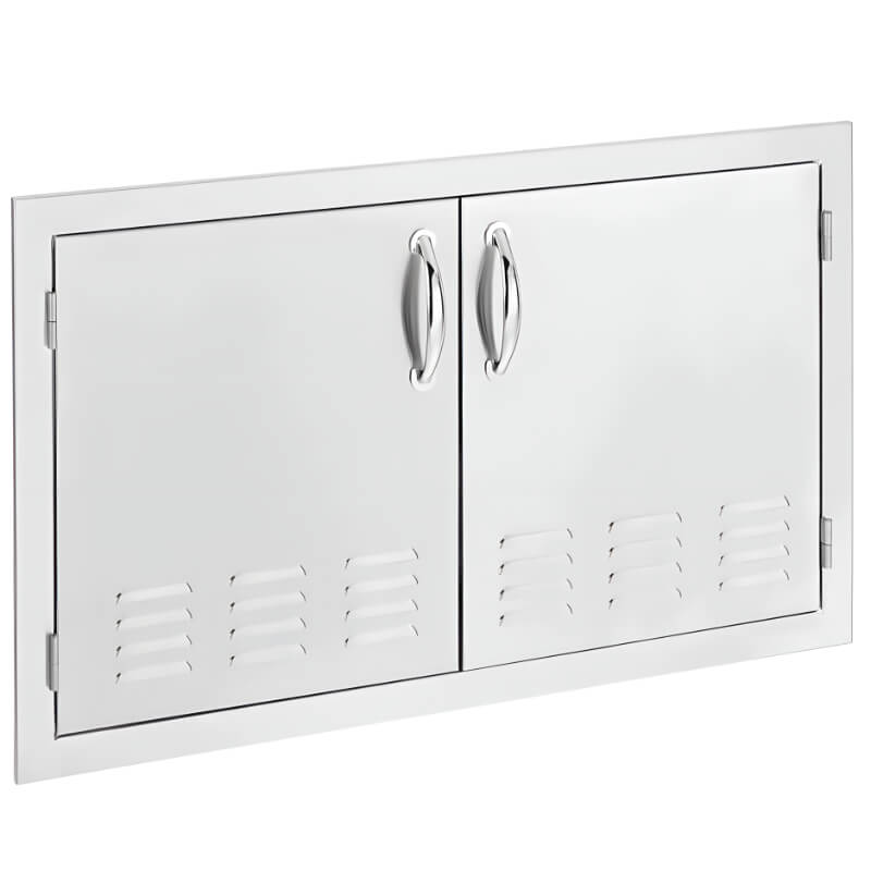 TrueFlame 33-Inch Vented Stainless Steel Double Access Door - TF-DD-33V