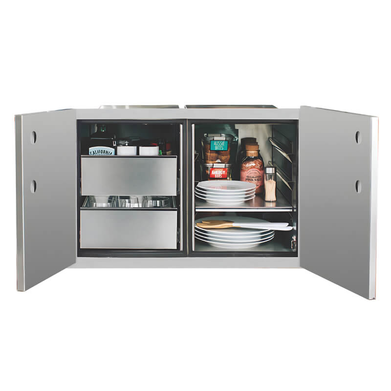 TrueFlame 36 Inch Two Drawer Dry Storage Combo - TF-DP-36DC